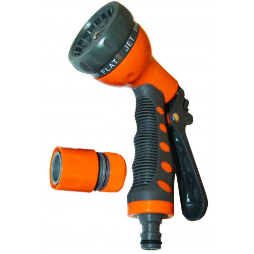 Пистолет с конектор TOP GARDEN със 7 вида струя Пистолет с конектор TOP GARDEN със 7 вида струя