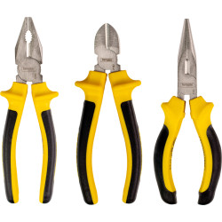 Комплект клещи резачки и дългоусти TOPMASTER CR-V, 3 броя 
