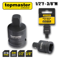 Адаптер ударен TOPMASTER 1/2F x 3/8M