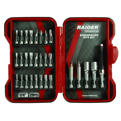 Комплект битове и накрайници RAIDER 29 части