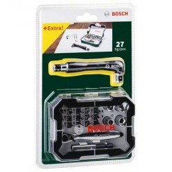 Комплект битове с тресчотка и ръчна отвертка BOSCH 