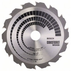 Циркулярен диск BOSCH Construct Wood 210x30