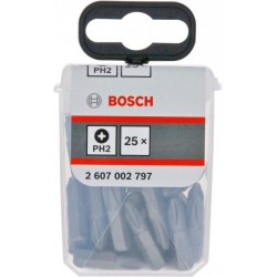 Комплект накрайници BOSCH ExH PH2, 25 mm - 25 части
