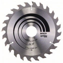 Циркулярен диск BOSCH Ф165х2.6 Optiline Wood Z24