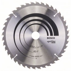 Циркулярен диск BOSCH Ф254х2.0 Optiline Wood Z40