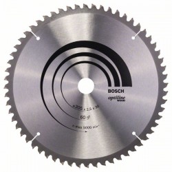Циркулярен диск за рязане чрез потапяне BOSCH Ф305х2.5 Optiline Wood Z60