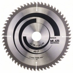 Циркулярен диск BOSCH Ф216х2.5 Multi Material Z60