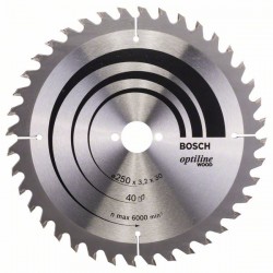 Циркулярен диск  BOSCH Ф250х3.2 Optiline Wood Z40