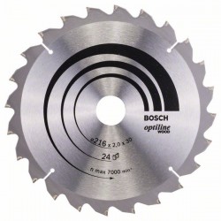 Циркулярен диск BOSCH Ф216х2.0x30 Optiline Wood Z24