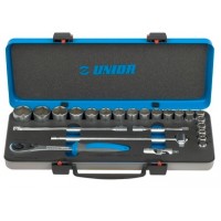 Комплект вложки UNIOR 1/2" 23 части