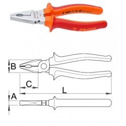 Клещи комбинирани изолирани UNIOR 180mm