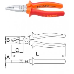 Клещи комбинирани електричарски UNIOR 180mm