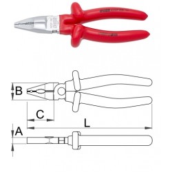 Клещи електричарски изолирани UNIOR  420/1VDEDP - 180mm 