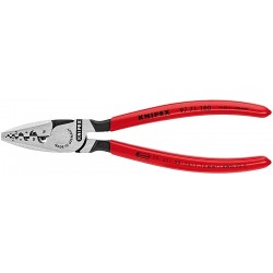 Клещи кербовъчни KNIPEX за изолирани накрайници, 180 mm
