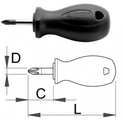 Отвертка кръстата къса UNIOR (PH)CR-626 4.5 mm