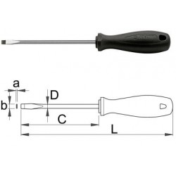 Отвертка плоска UNIOR CR 605 0.6x3.5 mm