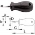 Отвертка плоска къса UNIOR CR-627 0.8х4 mm