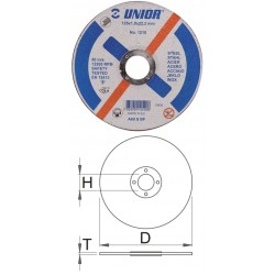 Карбофлексов диск UNIOR за рязане на INOX-1210, 230 mm