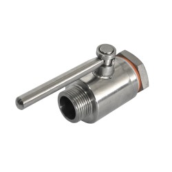 Кран за източване TM INOX 1" резба комплект
