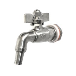 Кран за източване TM INOX 3/4" резба комплект